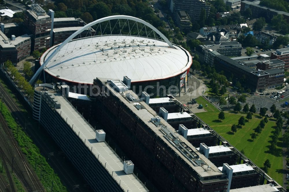 Luftbild Köln - Gelände der Arena Lanxess Arena am Willy-Brandt-Platz in Köln im Bundesland Nordrhein-Westfalen - NRW, Deutschland