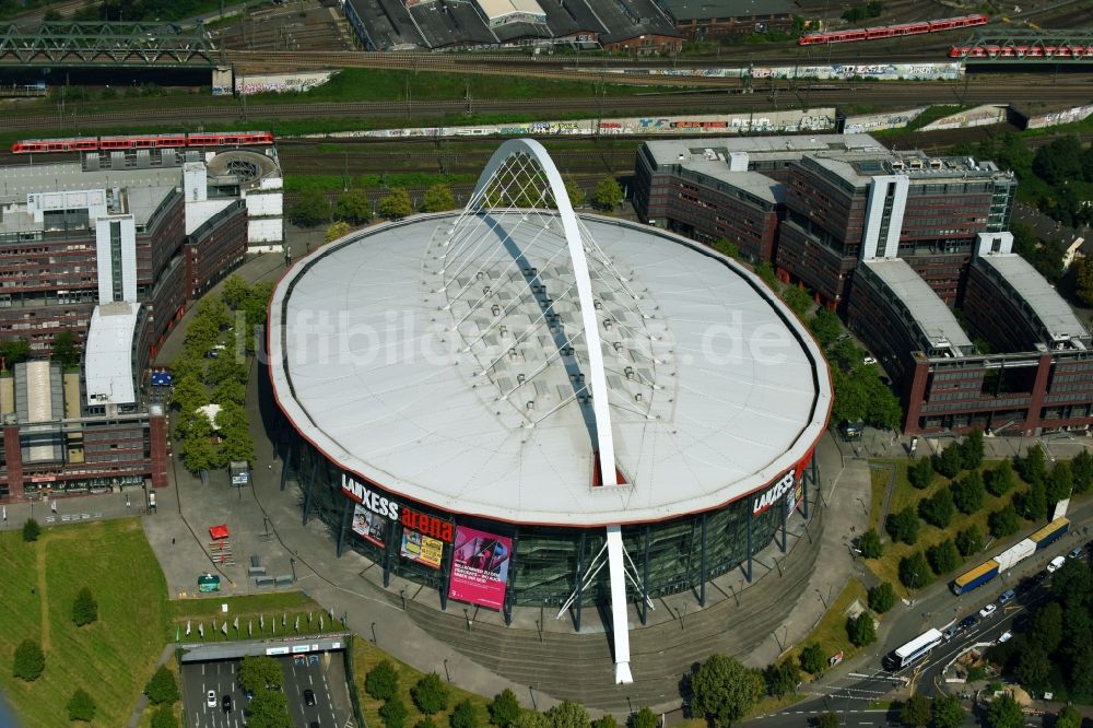 Köln von oben - Gelände der Arena Lanxess Arena am Willy-Brandt-Platz in Köln im Bundesland Nordrhein-Westfalen - NRW, Deutschland