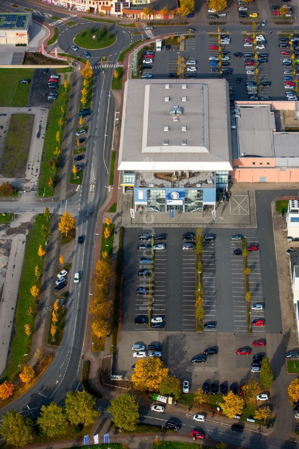 Hamm von oben - Gelände der Arena WESTPRESS arena im Ortsteil Werries in Hamm im Bundesland Nordrhein-Westfalen, Deutschland