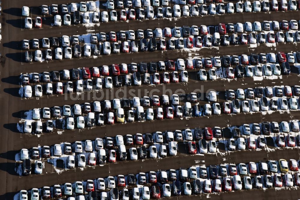 Luftbild Ketzin - Gelände der Auto- Service-und Umschlag- Center Mosolf GmbH in Etzin im Bundesland Brandenburg