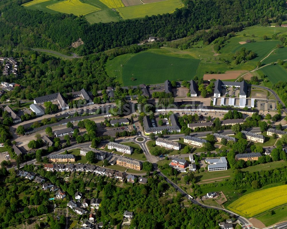 Luftaufnahme Koblenz, Niederberg - Gelände der Bereitschaftspolizei - 2. Abteilung in Koblenz im Bundesland Rheinland-Pfalz