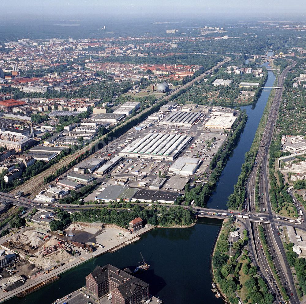 Berlin Moabit von oben - Gelände des Berliner Großmarkt