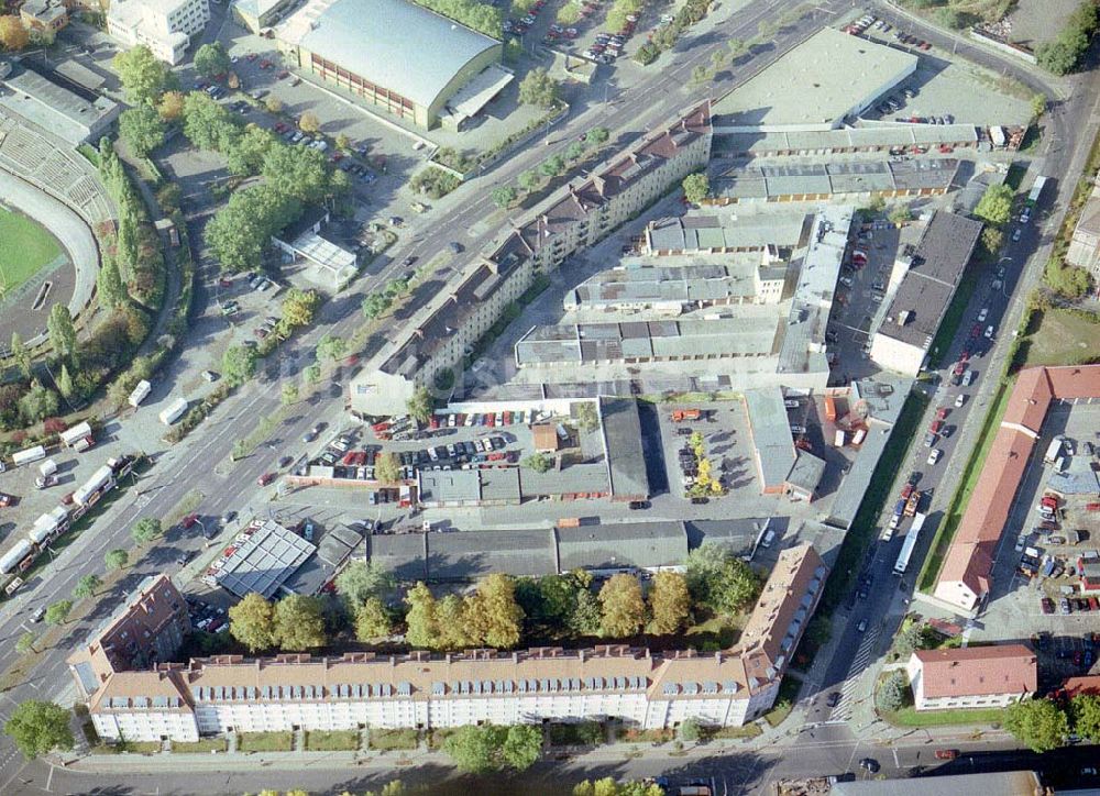 Berlin - Schöneberg aus der Vogelperspektive: Gelände der BIG GmbH & CO an der Gotenstraße / Ecke Sachsendamm in Berlin - Schöneberg.