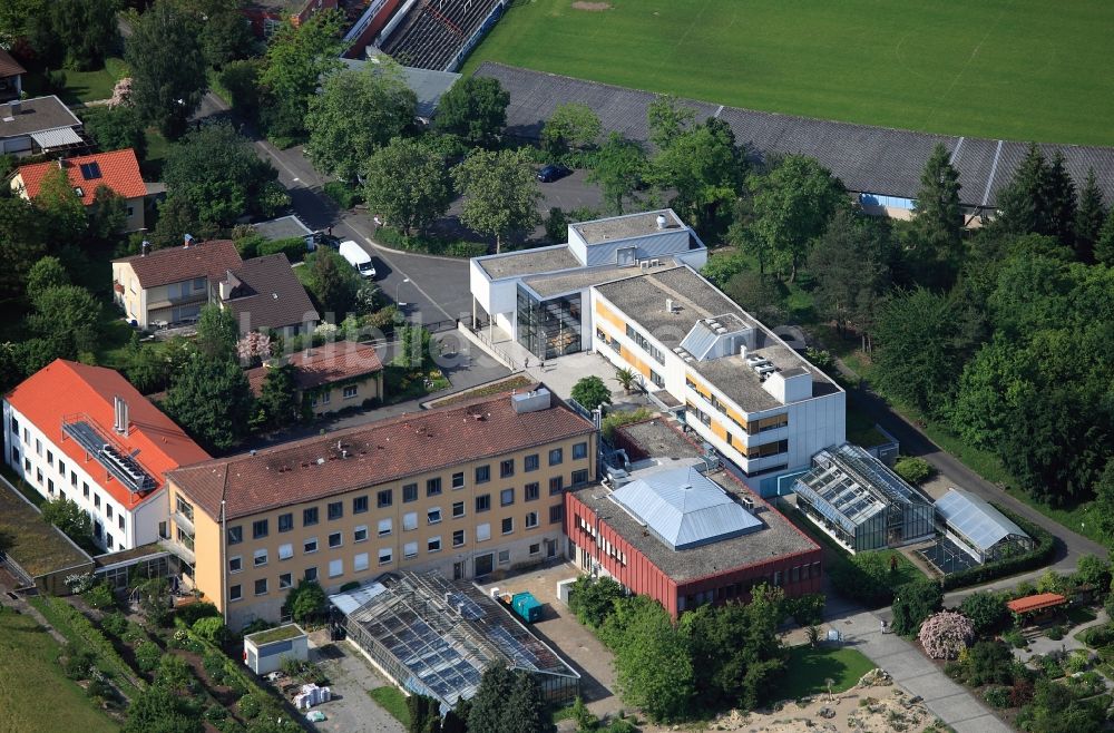 Luftaufnahme Würzburg - Gelände des Botanischen Garten in Würzburg im Bundesland Bayern