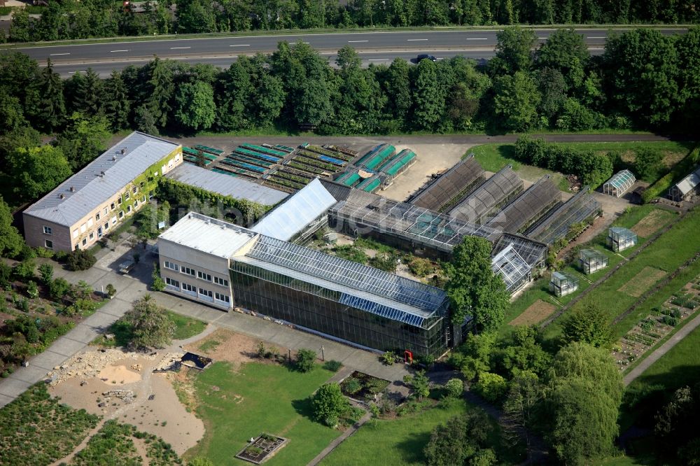 Luftaufnahme Würzburg - Gelände des Botanischen Garten in Würzburg im Bundesland Bayern