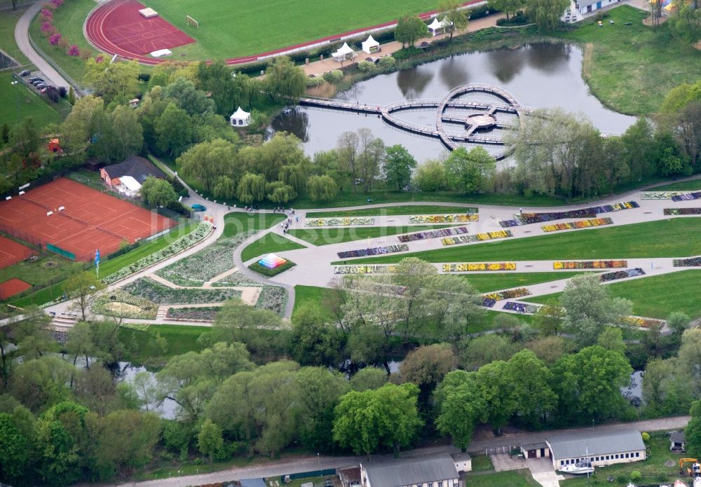 Luftbild Rathenow - Gelände der Bundesgartenschau 2015 in Rathenow im Bundesland Brandenburg