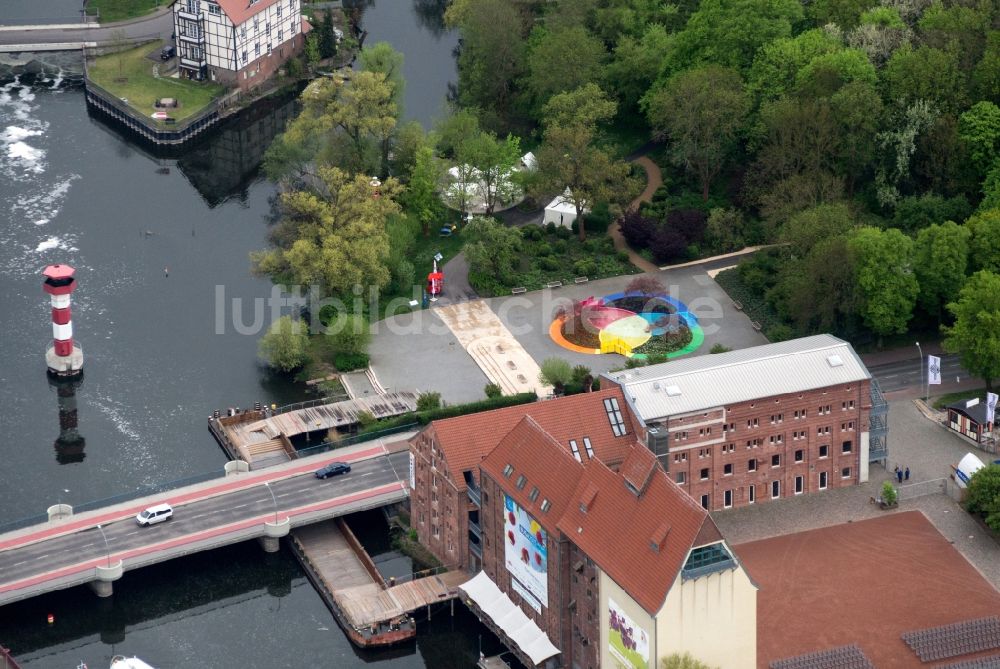 Luftaufnahme Rathenow - Gelände der Bundesgartenschau 2015 in Rathenow im Bundesland Brandenburg