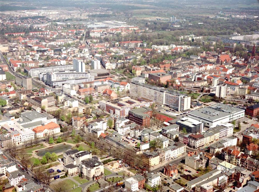 Luftaufnahme Cottbus - BRB - Gelände der Cottbusser Innenstadt am Bereich der Bahnhofstraße, Karl-Liebknecht-Straße, Berliner Straße und Spremberger Straße