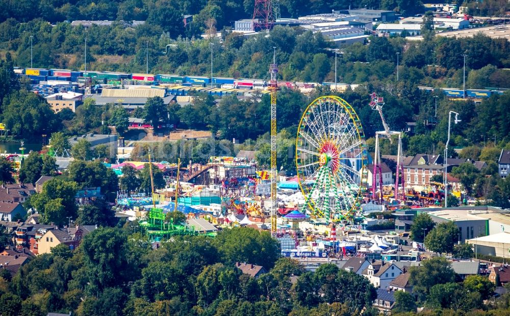 Luftbild Herne - Gelände der Cranger Kirmes in Herne im Bundesland Nordrhein-Westfalen, Deutschland