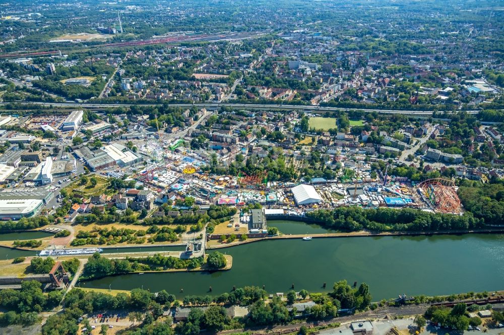 Luftbild Herne - Gelände der Cranger Kirmes in Herne im Bundesland Nordrhein-Westfalen, Deutschland