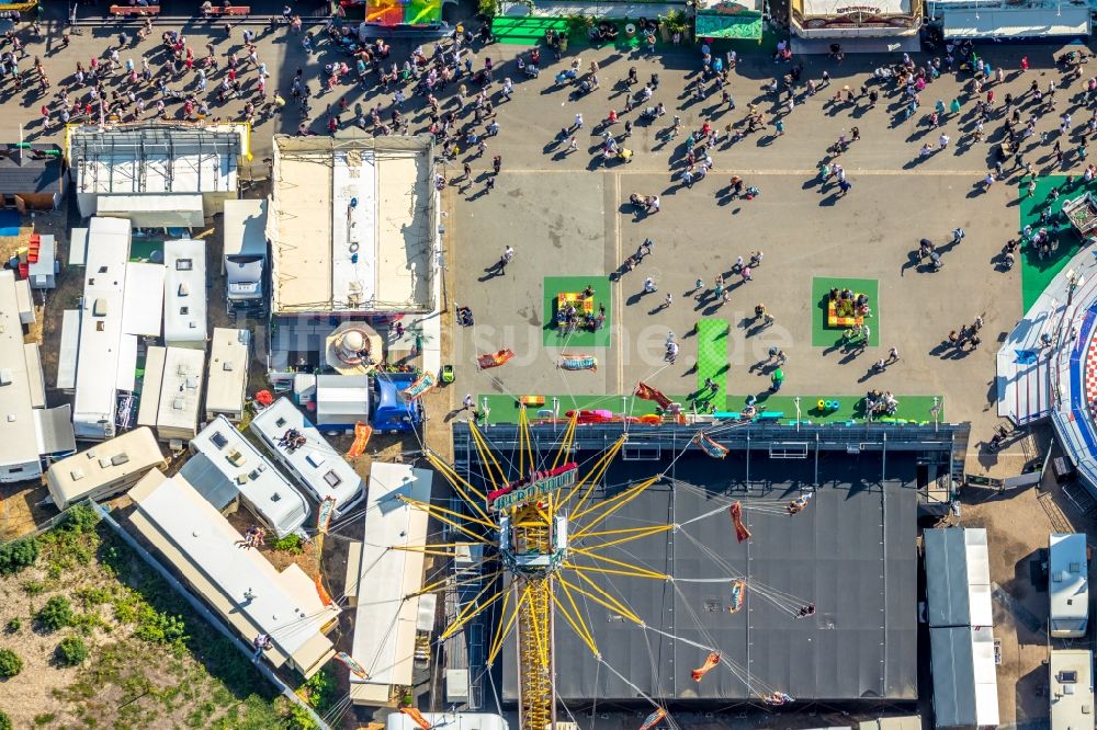 Luftaufnahme Herne - Gelände der Cranger Kirmes in Herne im Bundesland Nordrhein-Westfalen, Deutschland