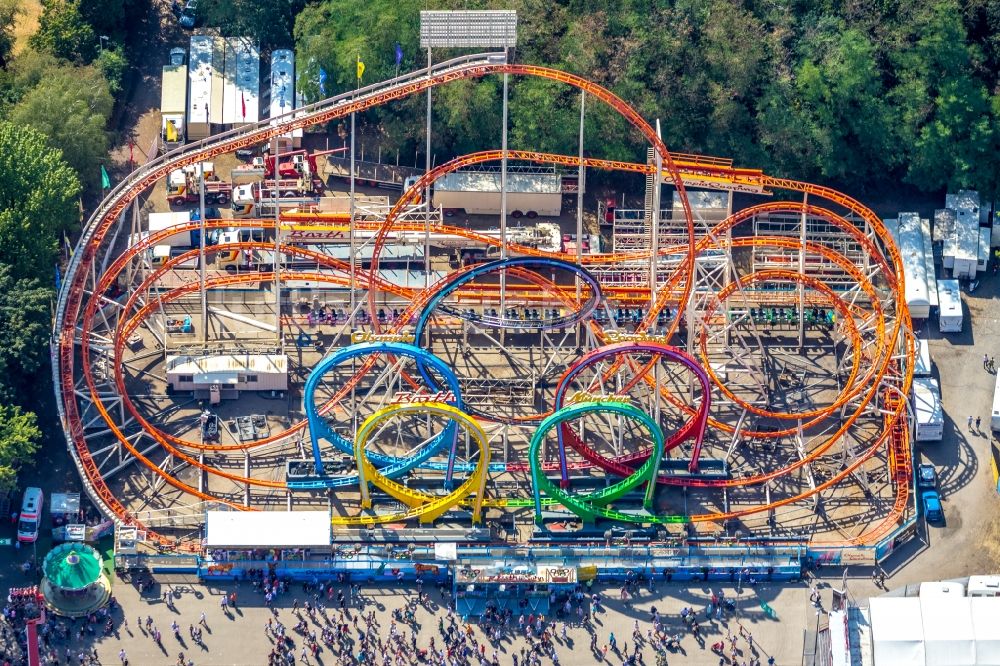 Luftbild Herne - Gelände der Cranger Kirmes in Herne im Bundesland Nordrhein-Westfalen, Deutschland