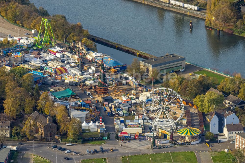 Luftbild Herne - Gelände der Cranger Kirmes in Herne im Bundesland Nordrhein-Westfalen, Deutschland