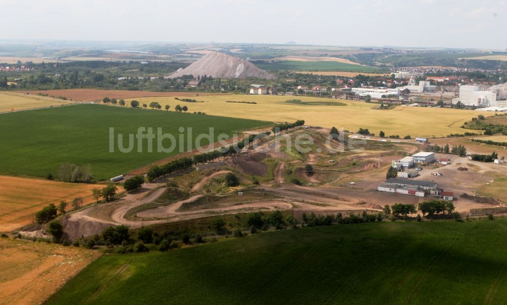 Luftaufnahme Teutschenthal - Gelände der Crossstrecke des Motorsportclub Teutschenthal e.V. in Sachsen-Anhalt