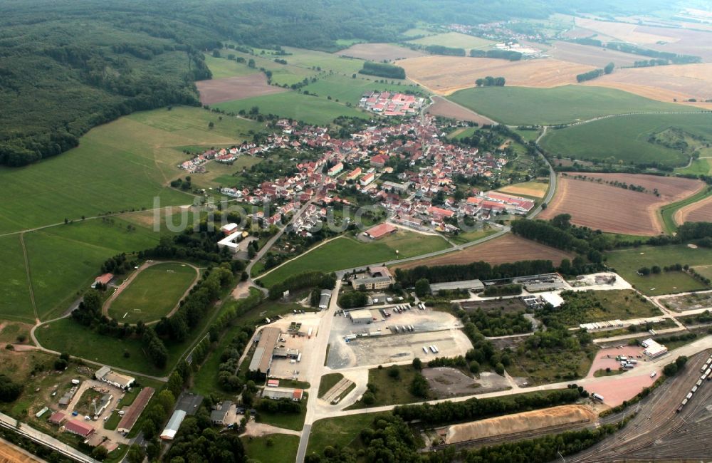 Luftaufnahme Deuna - Gelände der Deuna Zement GmbH in Deuna in Thüringen