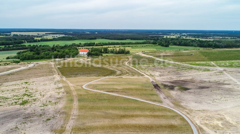 Welzow aus der Vogelperspektive: Gelände der ehemaligen Bergbau- Halde Geisendorfer Berg in Welzow im Bundesland Brandenburg, Deutschland