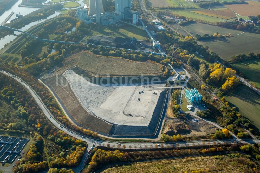 Luftaufnahme Werner - Gelände der ehemaligen Bergbau- Halde RWE Power AG Kraftwerk Gersteinwerk in Werner im Bundesland Nordrhein-Westfalen