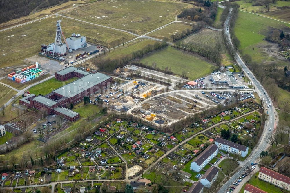 Gelsenkirchen aus der Vogelperspektive: Gelände der ehemaligen Bergbau- Halde Zeche Hugo Schacht 2 im Ortsteil Buer in Gelsenkirchen im Bundesland Nordrhein-Westfalen, Deutschland