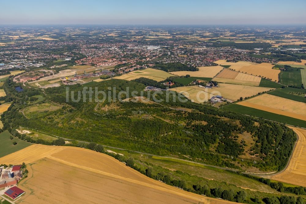 Luftbild Ahlen - Gelände der ehemaligen Bergbau- Halde Zeche Wesfalen in Ahlen im Bundesland Nordrhein-Westfalen, Deutschland