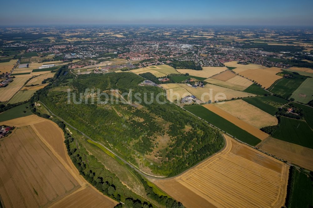 Ahlen von oben - Gelände der ehemaligen Bergbau- Halde Zeche Wesfalen in Ahlen im Bundesland Nordrhein-Westfalen, Deutschland