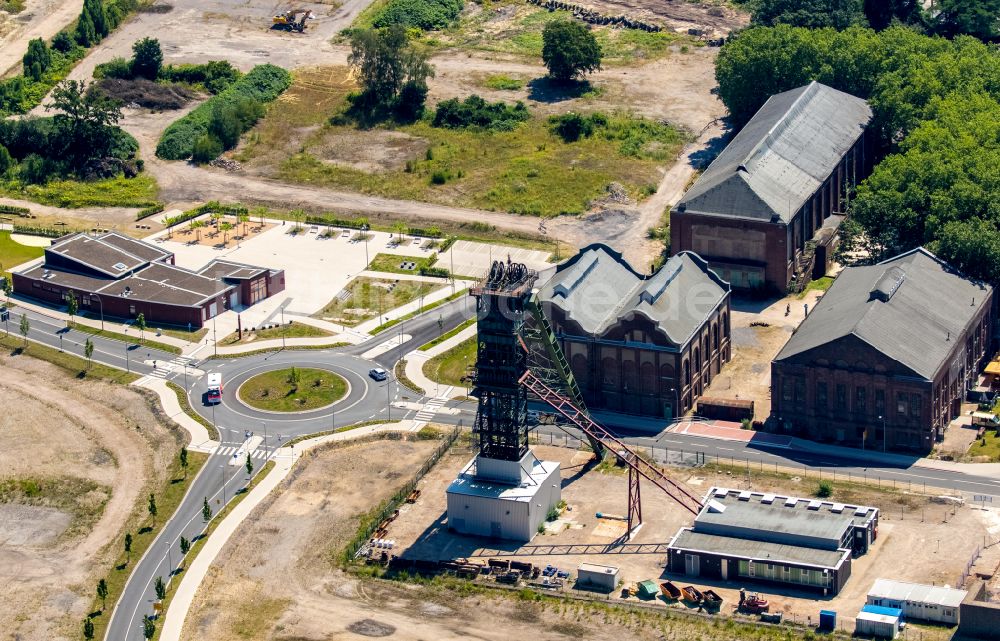 Luftaufnahme Dorsten - Gelände der ehemaligen Bergbau- Schacht- Anlagen am Förderturm Fürst Leopold in Dorsten im Bundesland Nordrhein-Westfalen, Deutschland