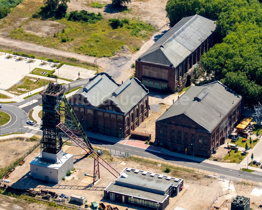 Dorsten von oben - Gelände der ehemaligen Bergbau- Schacht- Anlagen am Förderturm Fürst Leopold in Dorsten im Bundesland Nordrhein-Westfalen, Deutschland