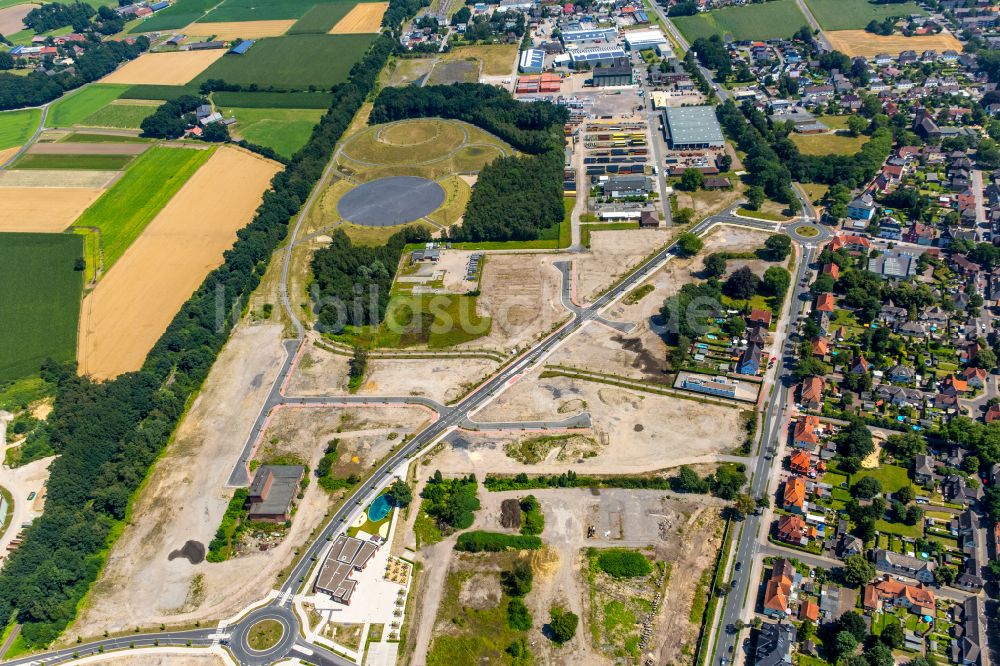 Luftbild Dorsten - Gelände der ehemaligen Bergbau- Schacht- Anlagen am Förderturm Fürst Leopold in Dorsten im Bundesland Nordrhein-Westfalen, Deutschland