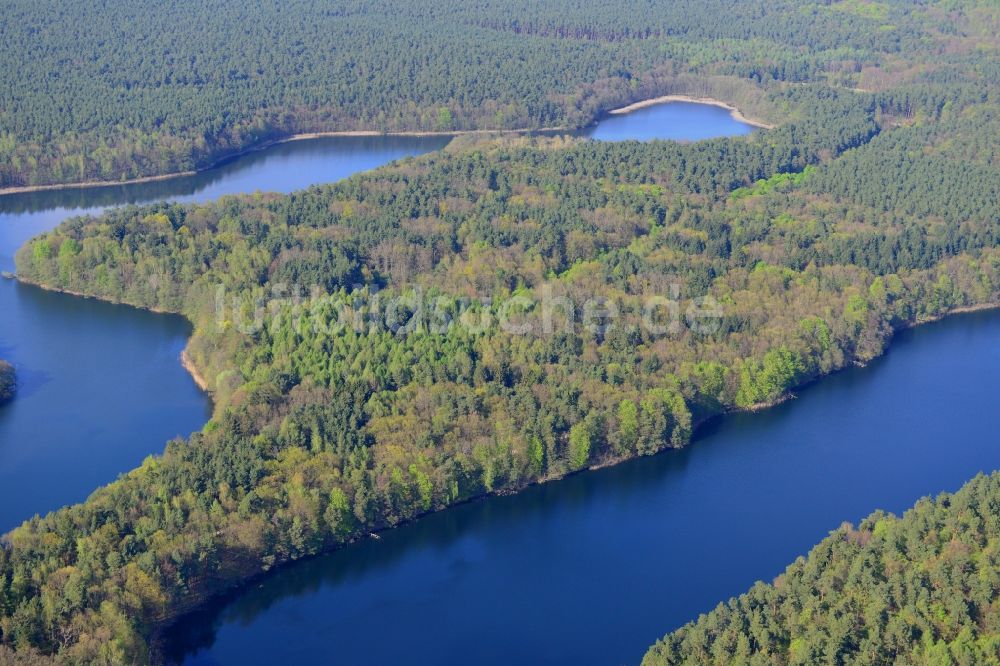 Luftbild Joachimsthal - Gelände des ehemaligen Carinhall- Anwesens in der Schorfheide zwischen Großdöllner See und Wuckersee im Ortsteil Groß Dölln zu Templin im Bundesland Brandenburg