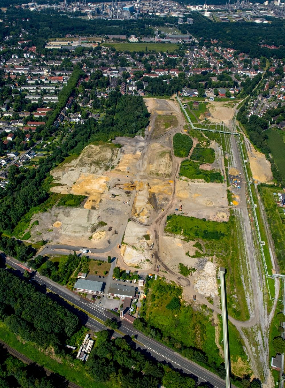 Luftaufnahme Gelsenkirchen - Gelände der ehemaligen Kokerei Hassel in Gelsenkirchen im Bundesland Nordrhein-Westfalen