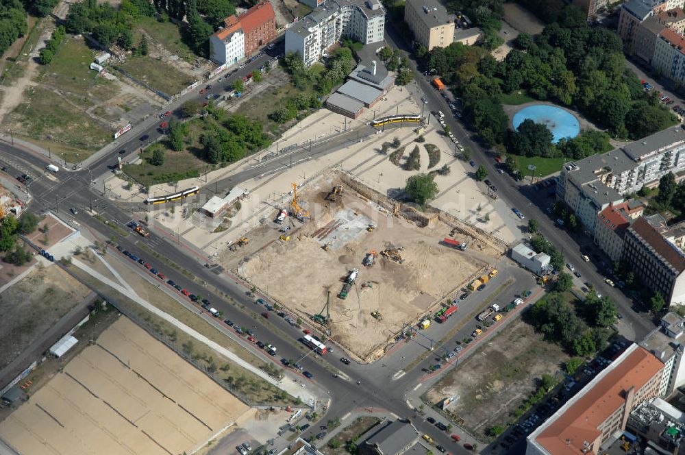 Luftaufnahme Berlin - Gelände des ehemaligen Nordbahnhof in Berlin Mitte