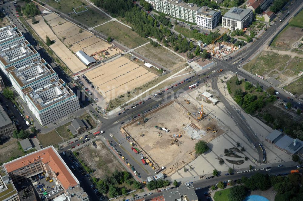 Luftbild Berlin - Gelände des ehemaligen Nordbahnhof in Berlin Mitte