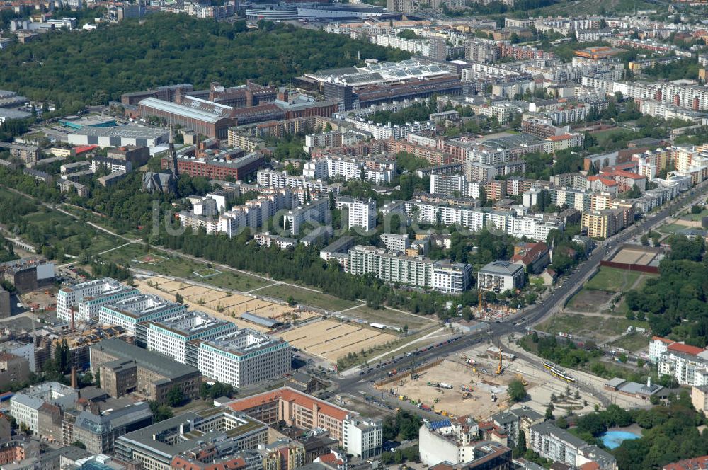 Berlin von oben - Gelände des ehemaligen Nordbahnhof in Berlin Mitte