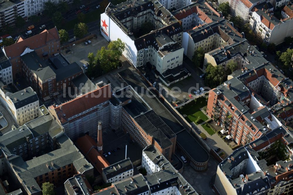 Berlin aus der Vogelperspektive: Gelände des ehemaligen Postfuhramtes Schöneberg in der Belziger Straße in Berlin