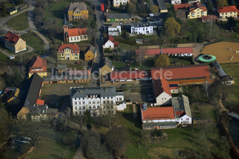 Luftaufnahme Lützschena-Stahmeln - Gelände des ehemaligen Rittergutes Lützschena-Stahmeln im Bundesland Sachsen