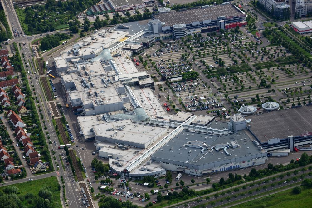 Leipzig aus der Vogelperspektive: Gelände des Einkaufszentrum Paunsdorf Center in Leipzig im Bundesland Sachsen