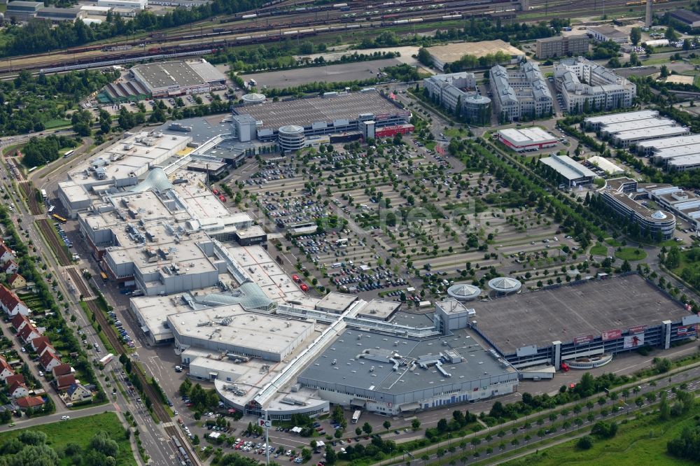 Luftbild Leipzig - Gelände des Einkaufszentrum Paunsdorf Center in Leipzig im Bundesland Sachsen