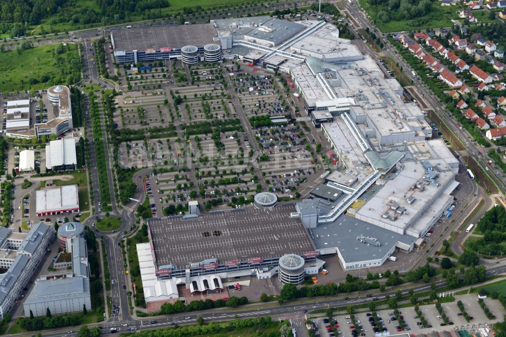 Luftbild Leipzig - Gelände des Einkaufszentrum Paunsdorf Center in Leipzig im Bundesland Sachsen