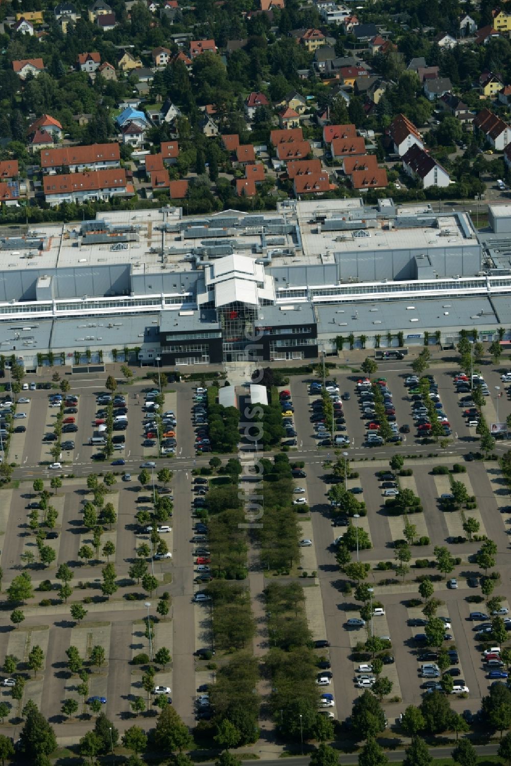 Leipzig aus der Vogelperspektive: Gelände des Einkaufszentrum Paunsdorf Center in Leipzig im Bundesland Sachsen