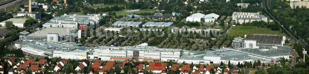 Leipzig von oben - Gelände des Einkaufszentrum Paunsdorf Center in Leipzig im Bundesland Sachsen