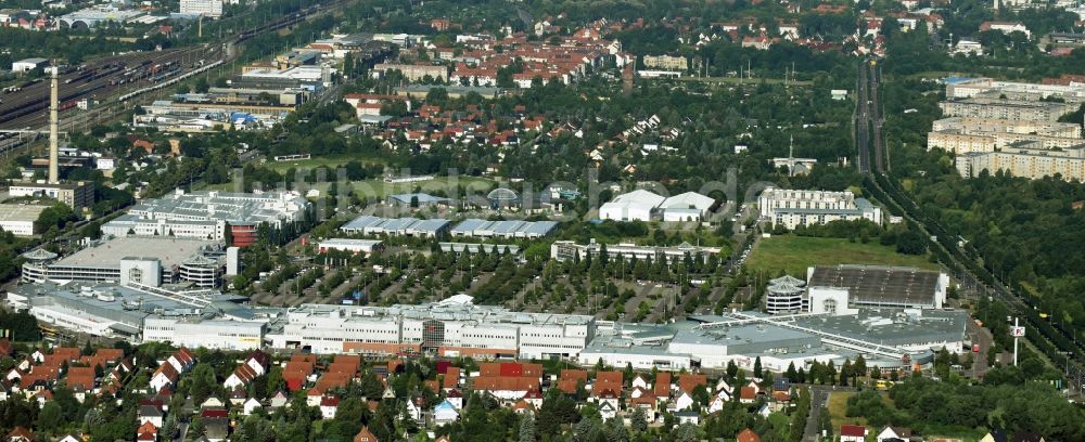 Leipzig aus der Vogelperspektive: Gelände des Einkaufszentrum Paunsdorf Center in Leipzig im Bundesland Sachsen