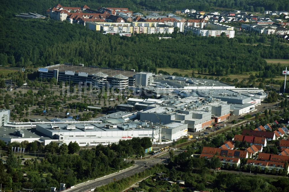 Leipzig aus der Vogelperspektive: Gelände des Einkaufszentrum Paunsdorf Center in Leipzig im Bundesland Sachsen