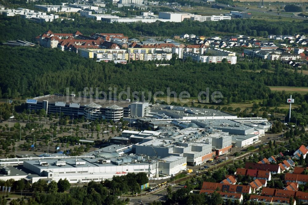 Luftbild Leipzig - Gelände des Einkaufszentrum Paunsdorf Center in Leipzig im Bundesland Sachsen