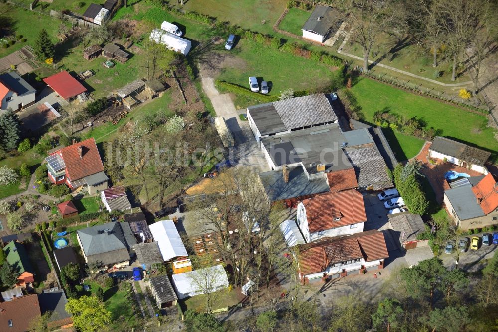 Luftaufnahme Falkensee - Gelände der Fleischerei Gädecke an der Nauener Straße in Falkensee im Bundesland Brandenburg