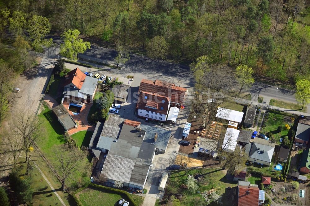 Luftaufnahme Falkensee - Gelände der Fleischerei Gädecke an der Nauener Straße in Falkensee im Bundesland Brandenburg