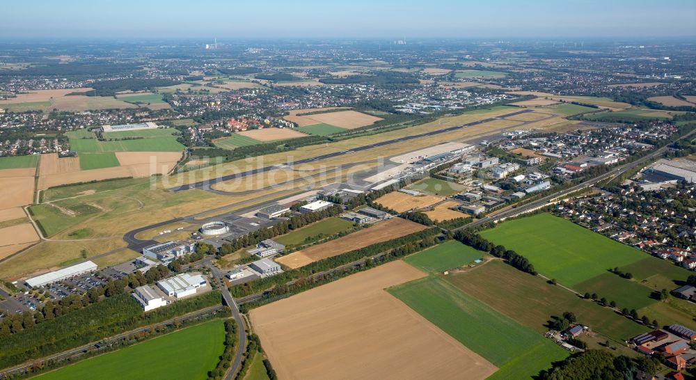 Dortmund aus der Vogelperspektive: Gelände des Flughafen Dortmund in Dortmund im Bundesland Nordrhein-Westfalen