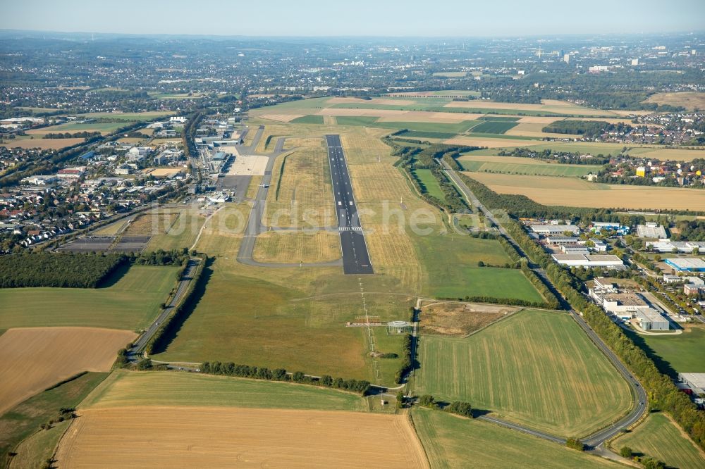 Dortmund von oben - Gelände des Flughafen in Dortmund im Bundesland Nordrhein-Westfalen, Deutschland