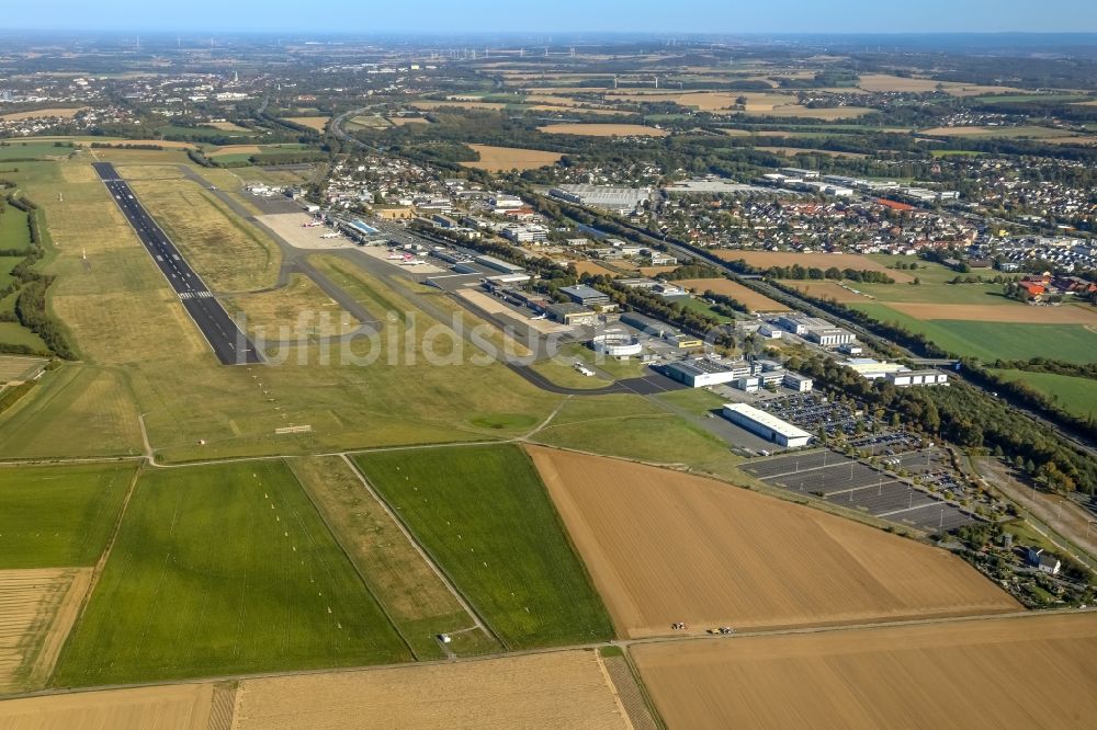 Luftbild Dortmund - Gelände des Flughafen in Dortmund im Bundesland Nordrhein-Westfalen, Deutschland