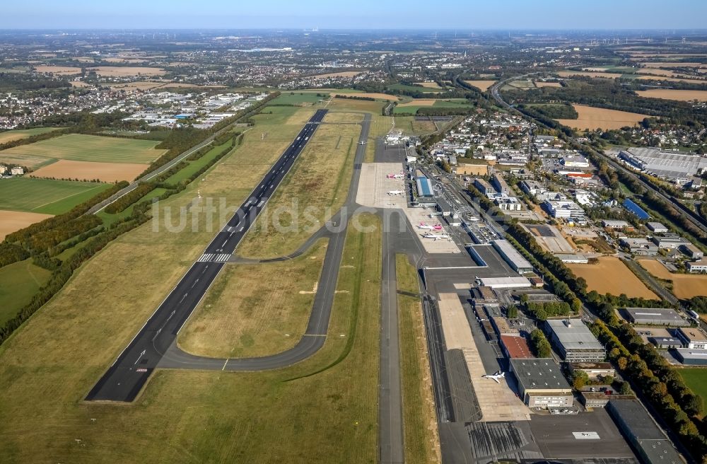 Luftaufnahme Dortmund - Gelände des Flughafen in Dortmund im Bundesland Nordrhein-Westfalen, Deutschland