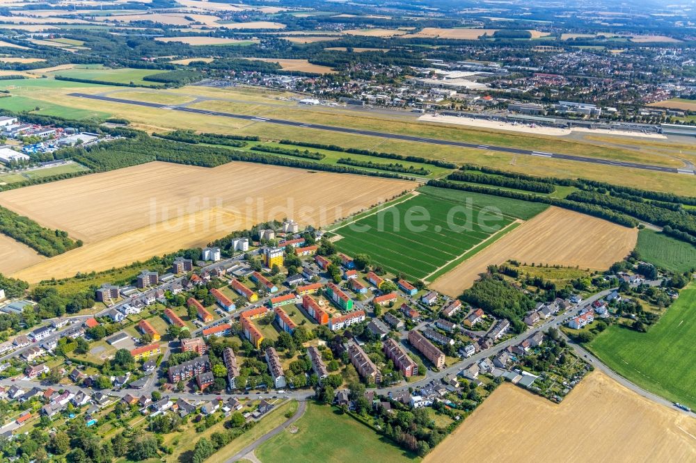 Dortmund aus der Vogelperspektive: Gelände des Flughafen in Dortmund im Bundesland Nordrhein-Westfalen, Deutschland