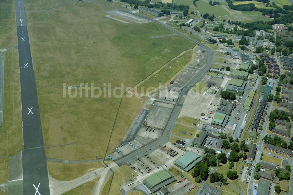 Luftbild Gütersloh - Gelände des Flughafen in Gütersloh im Bundesland Nordrhein-Westfalen